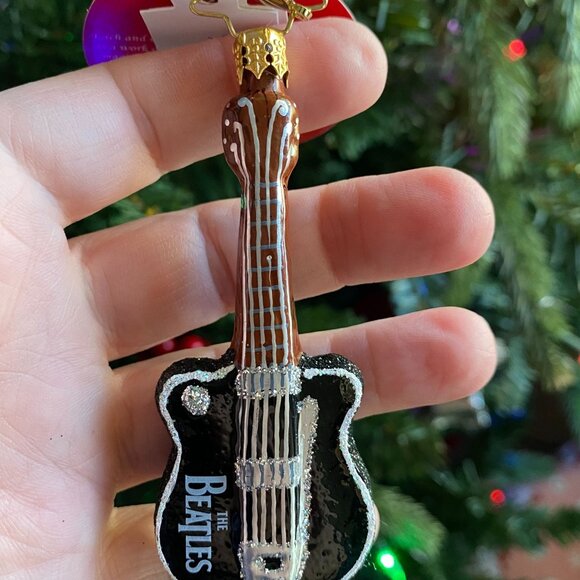 Christopher Radko The Beatles String of Hits GUITAR ornament small NEW - Picture 2 of 8